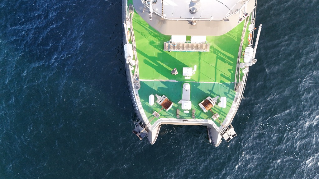 KLP Survey research vessel at sea