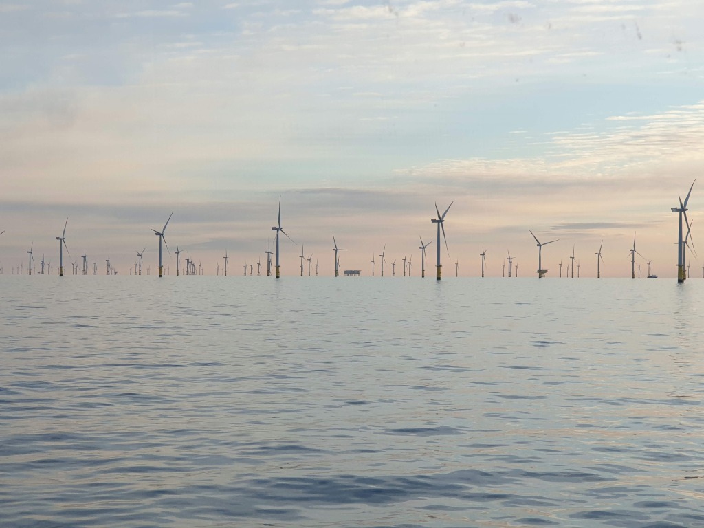 Offshore wind farm and marine survey operations in the Baltic Sea